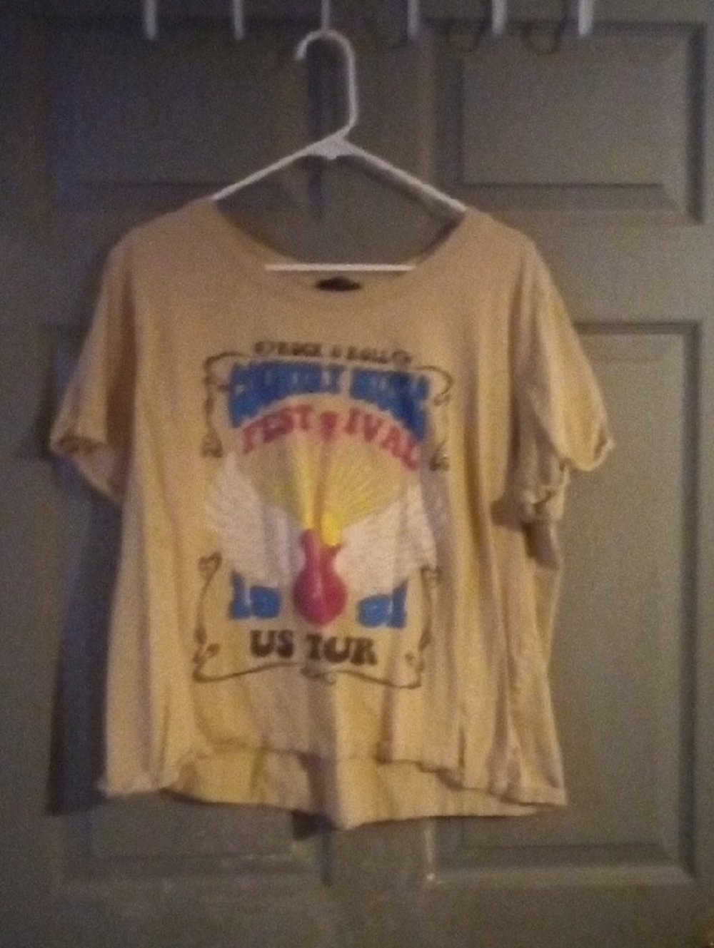 Beige Guitar Festival Print Tee